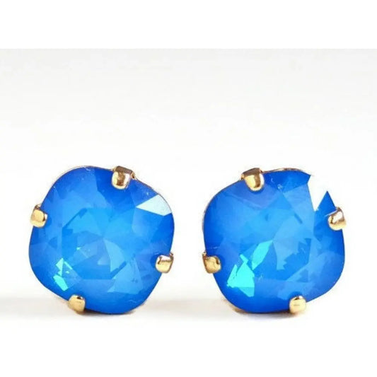 Blue Opal square post earring LoveYourBling