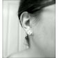 Amethyst crystal cushion cut earrings