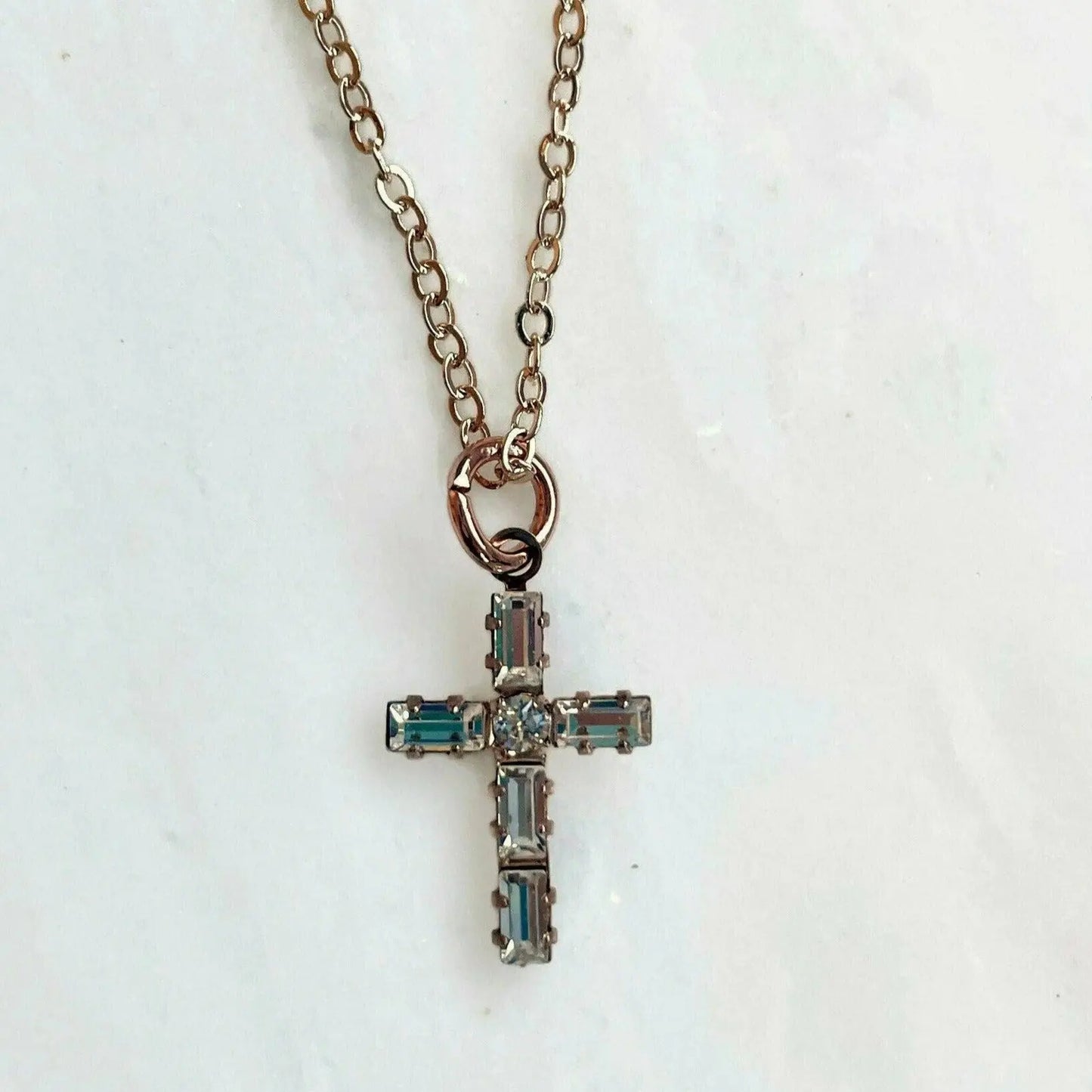 Crystal cross necklace LoveYourBling