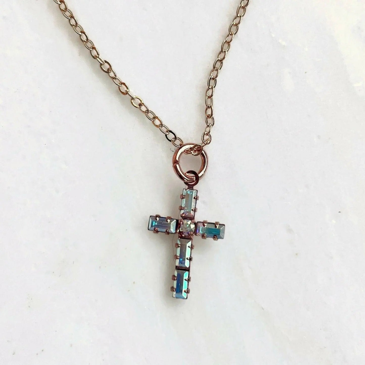 Crystal cross necklace LoveYourBling