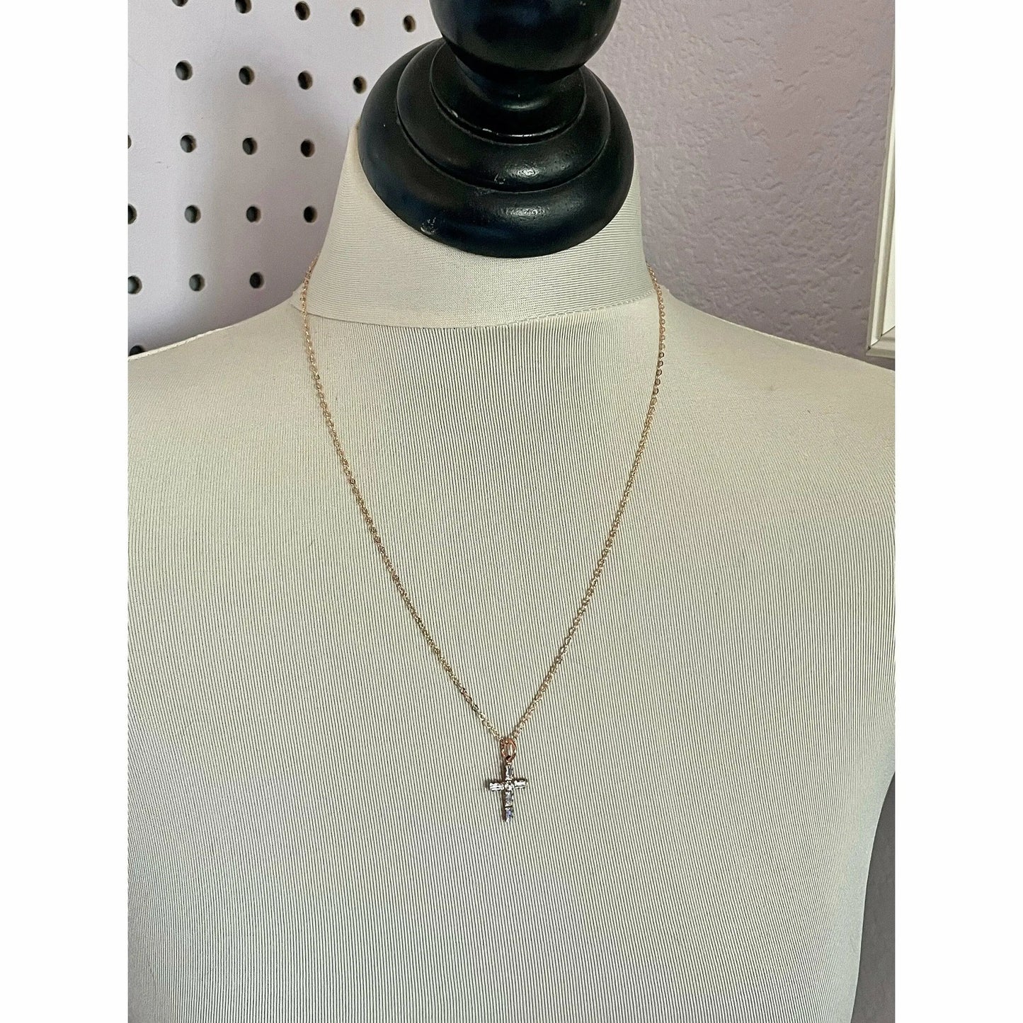 Crystal cross necklace LoveYourBling