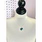 Bermuda Blue Crystal Hearts Necklace