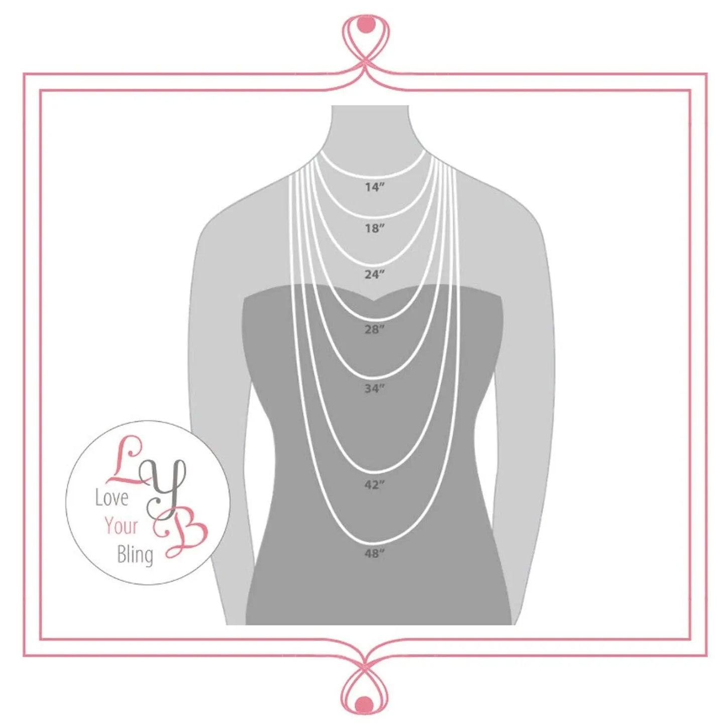 Bermuda Blue Crystal Hearts Necklace LoveYourBling