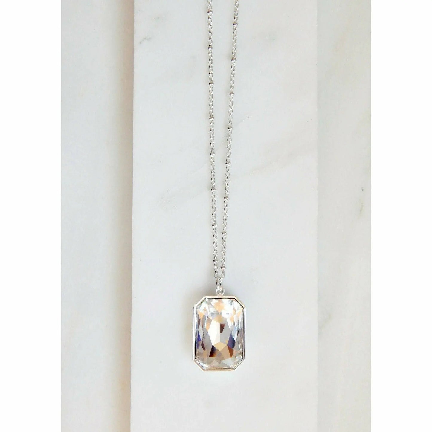 Large clear crystal pendant LoveYourBling