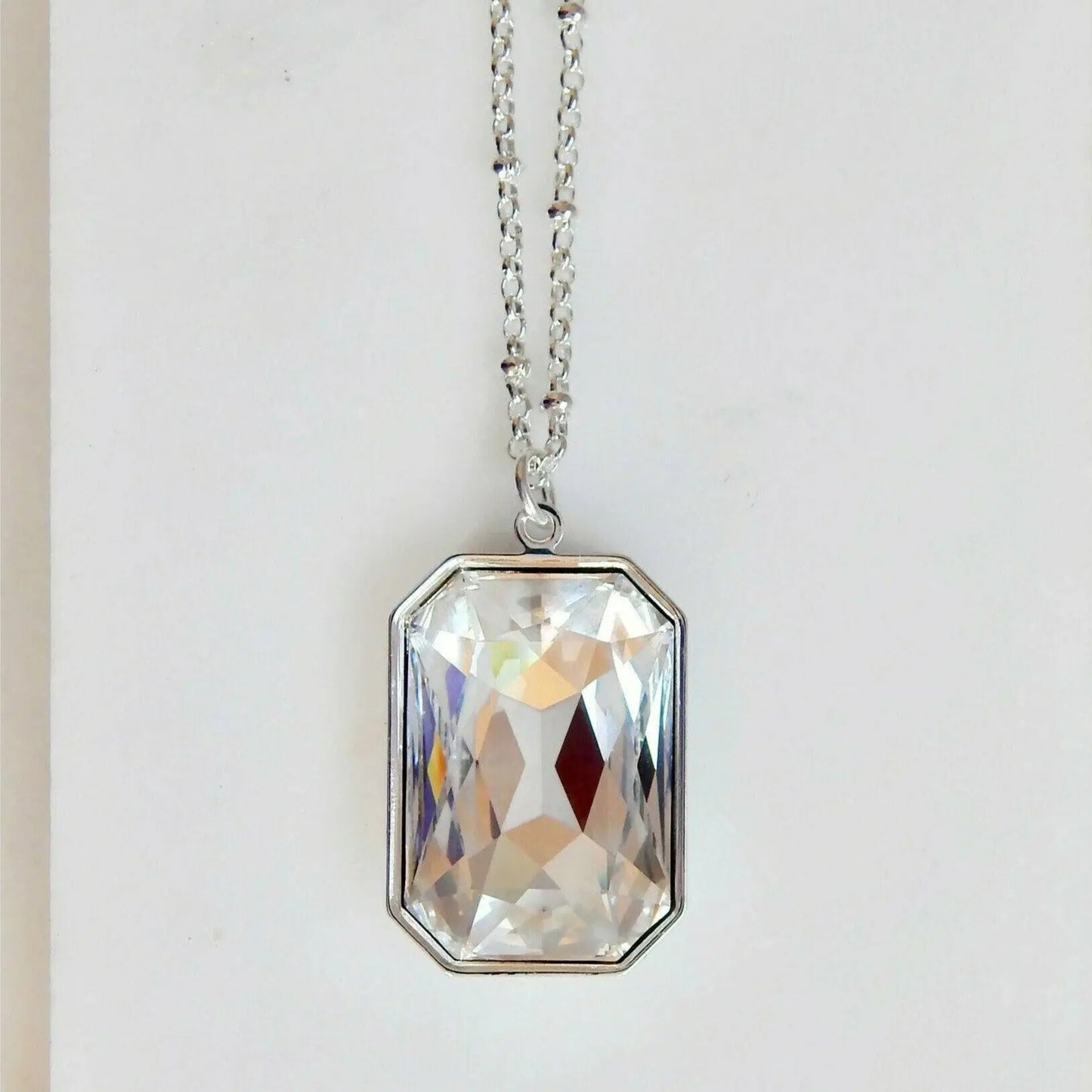Large clear crystal pendant LoveYourBling