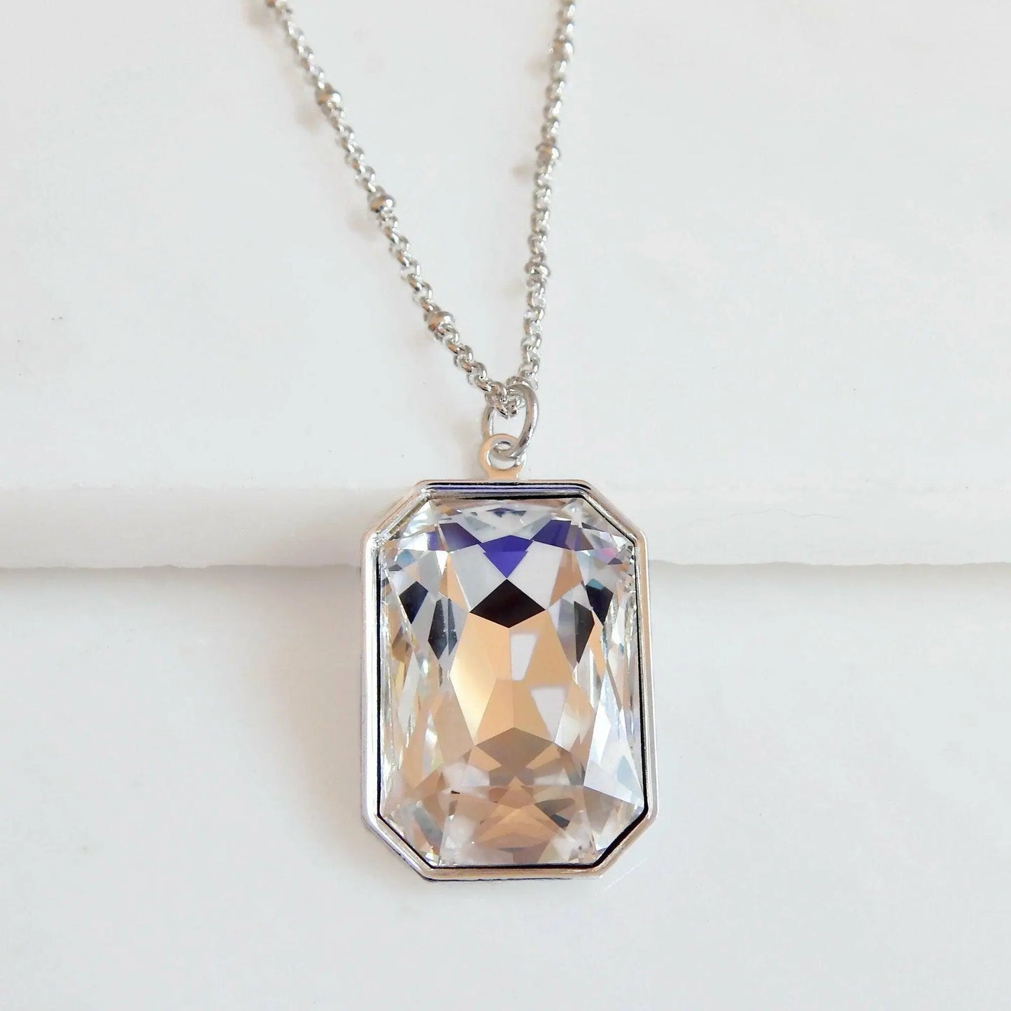 Large clear crystal pendant LoveYourBling