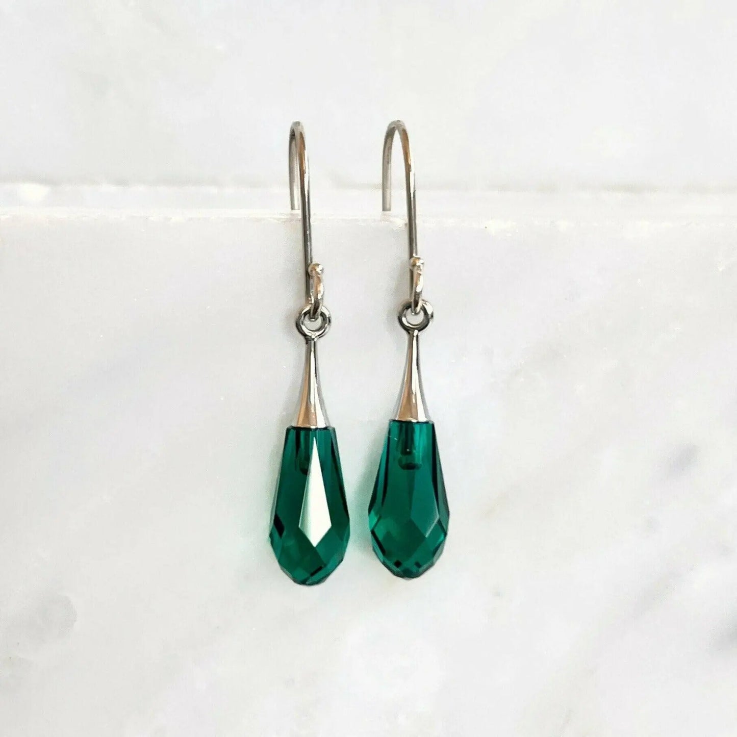 Emerald green capped teardrop LoveYourBling