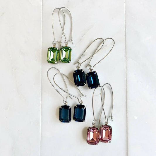 Octagon crystal earrings LoveYourBling