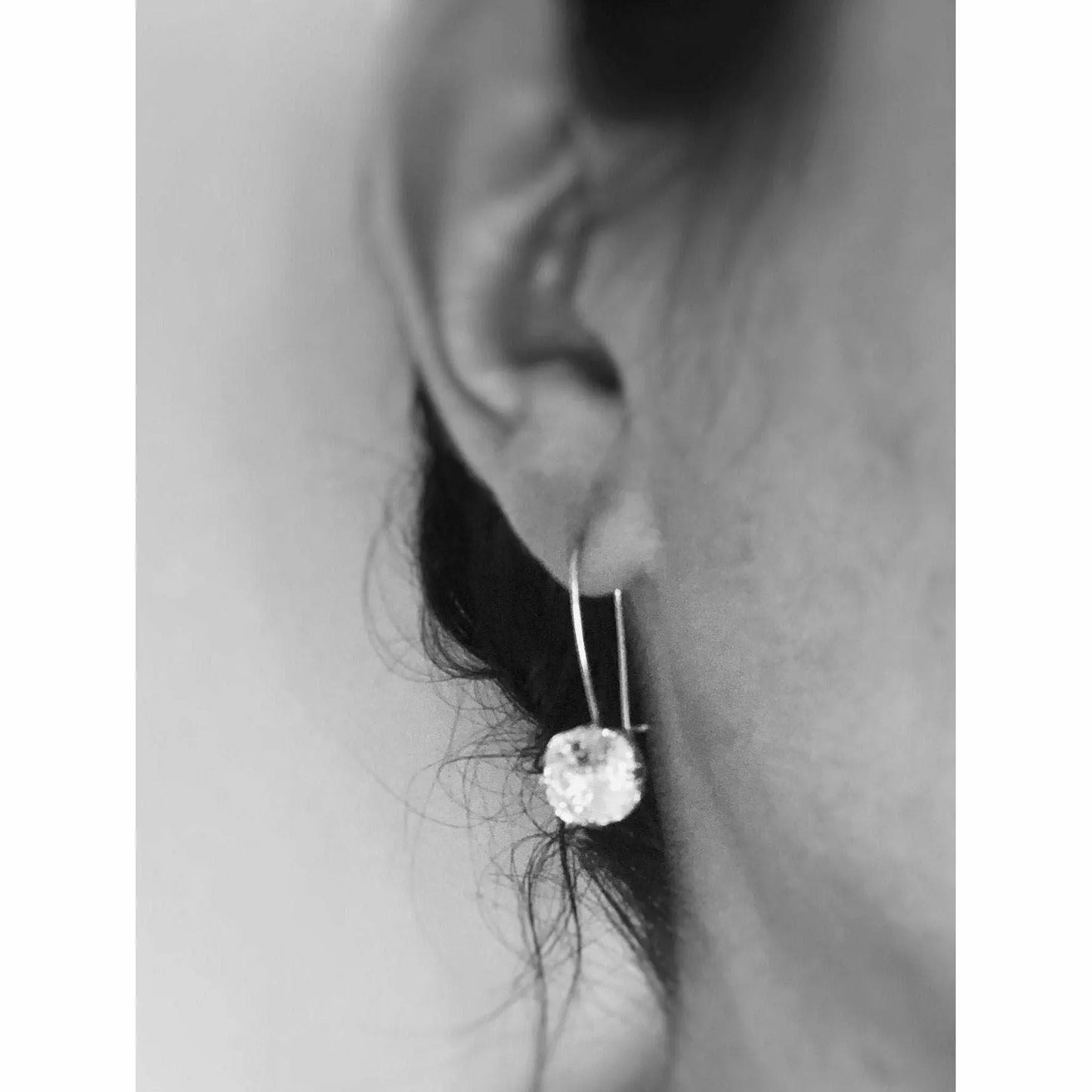 Clear crystal earrings long LoveYourBling