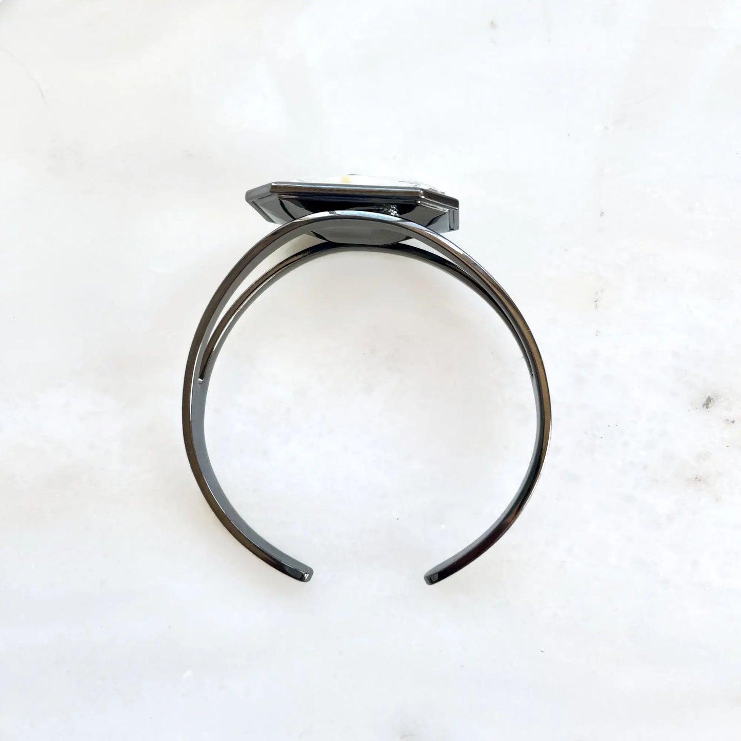 Gunmetal large crystal cuff bracelet LoveYourBling