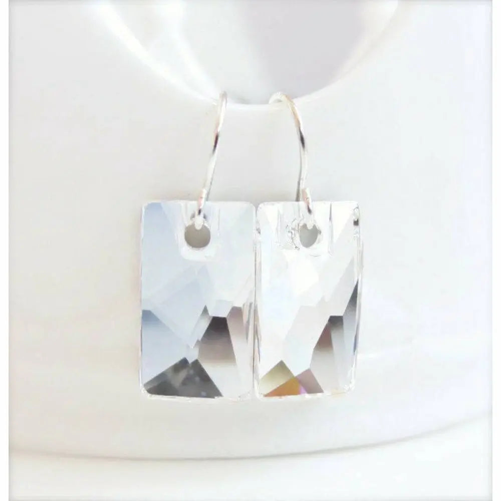 Clear Crystal Pendular Earrings LoveYourBling