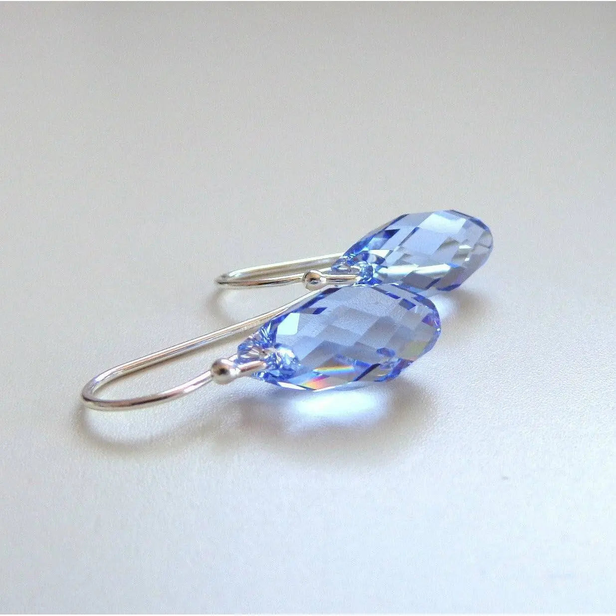 Light Sapphire Blue Crystal Earrings LoveYourBling