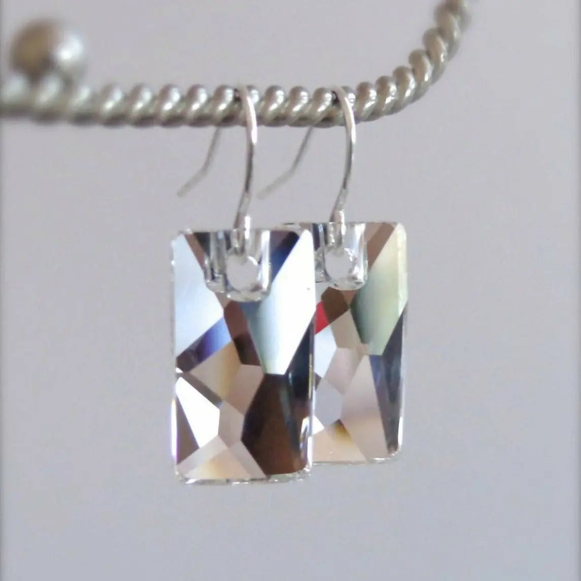 Clear Crystal Pendular Earrings LoveYourBling