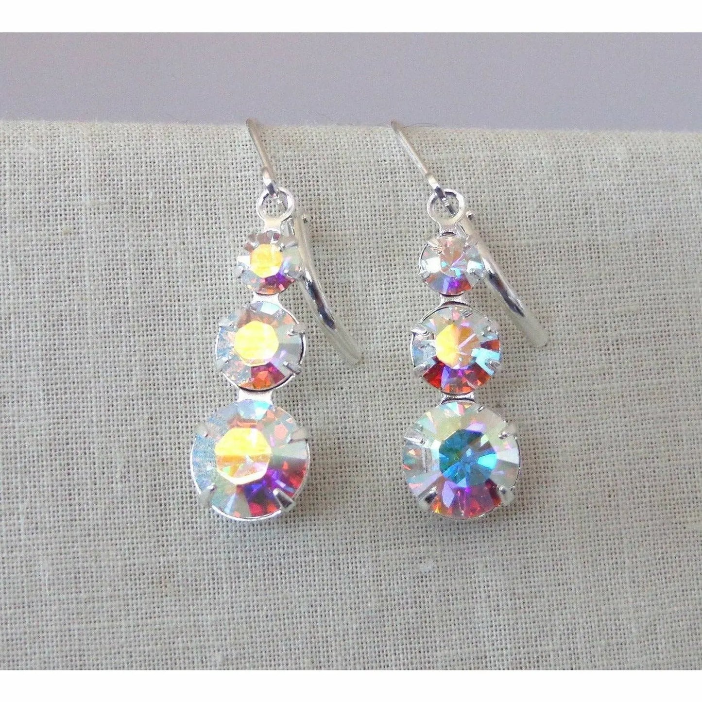 Clear AB Crystal Earrings LoveYourBling