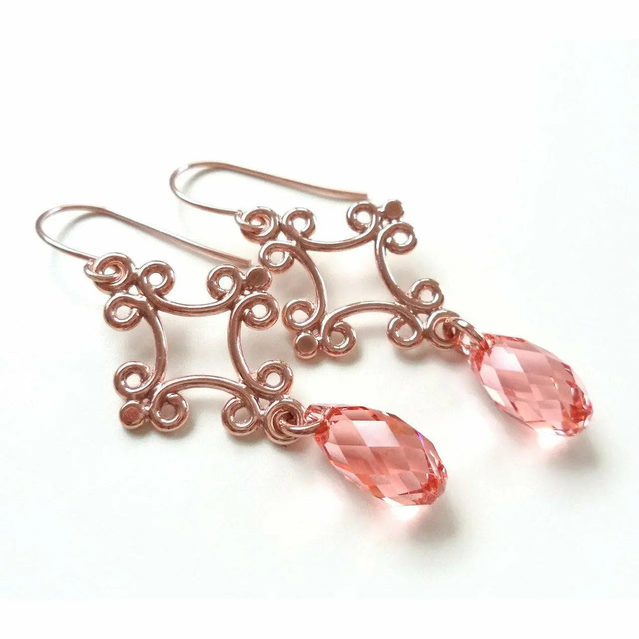Ornate rose gold earrings LoveYourBling