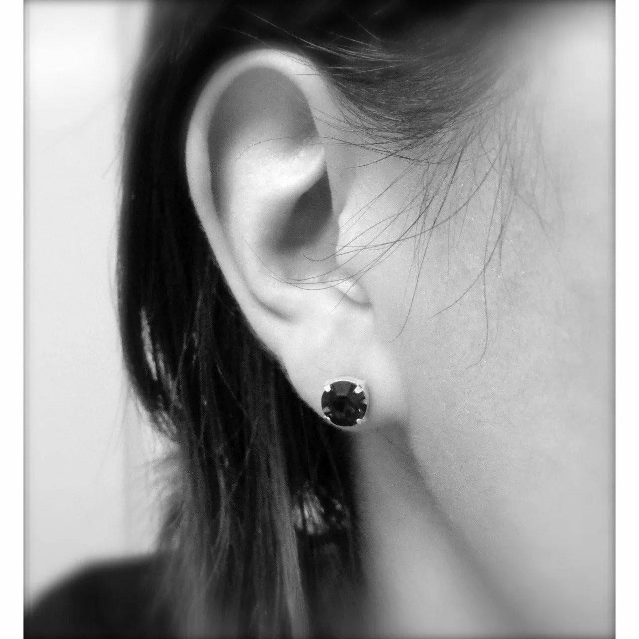 Emerald earrings round posts LoveYourBling
