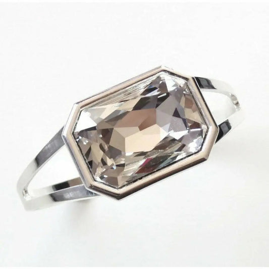 Clear crystal cuff bracelet LoveYourBling