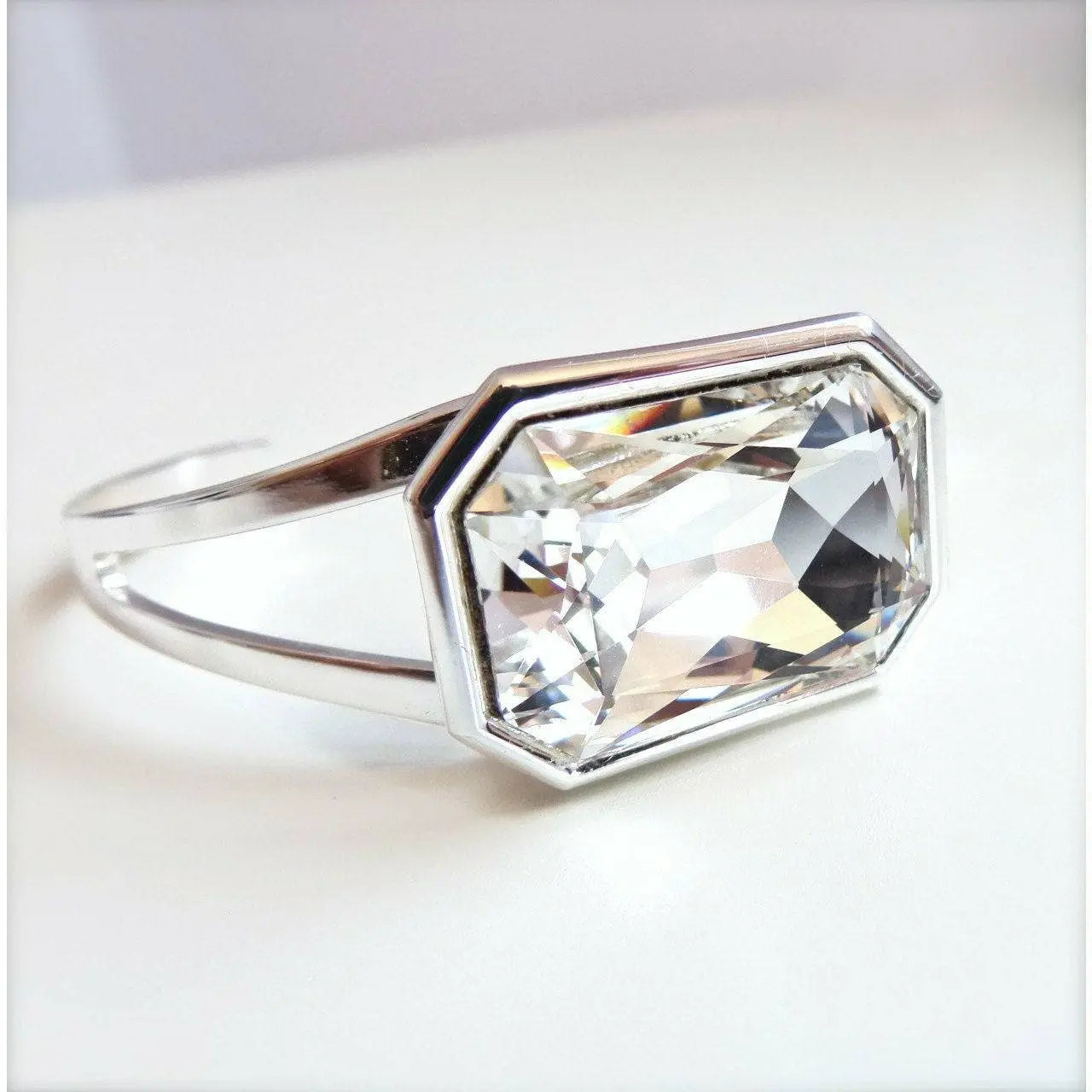 Clear crystal cuff bracelet LoveYourBling