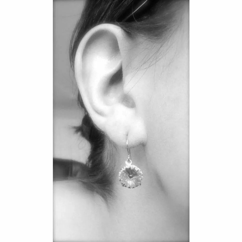 Rose gold with brown crystal earrings LoveYourBling