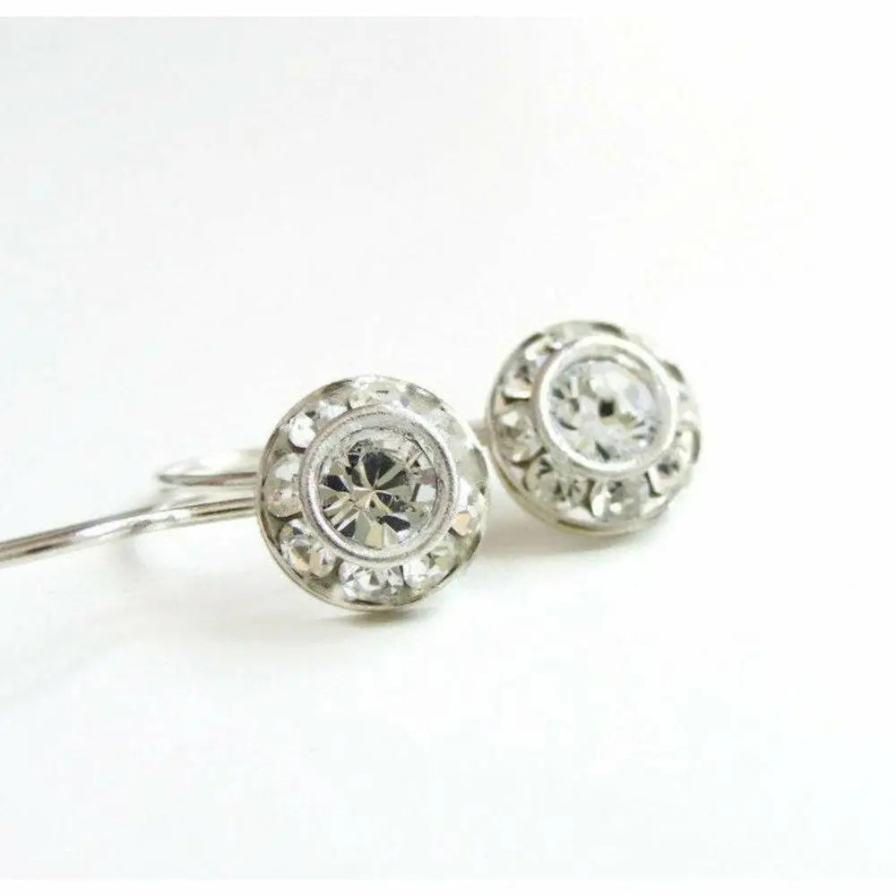 Clear crystal dangle earring LoveYourBling