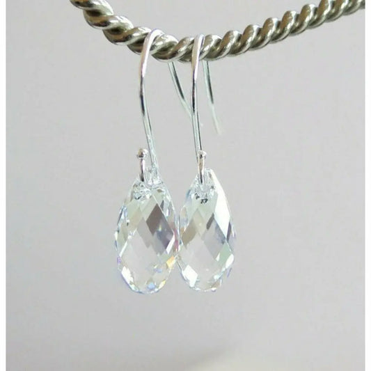 Clear crystal teardrop earrings LoveYourBling