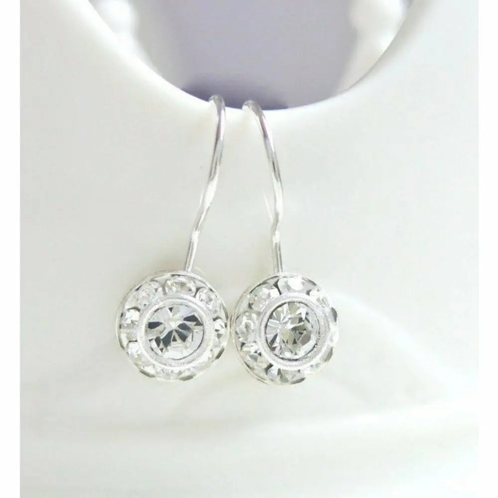 Clear crystal dangle earring LoveYourBling