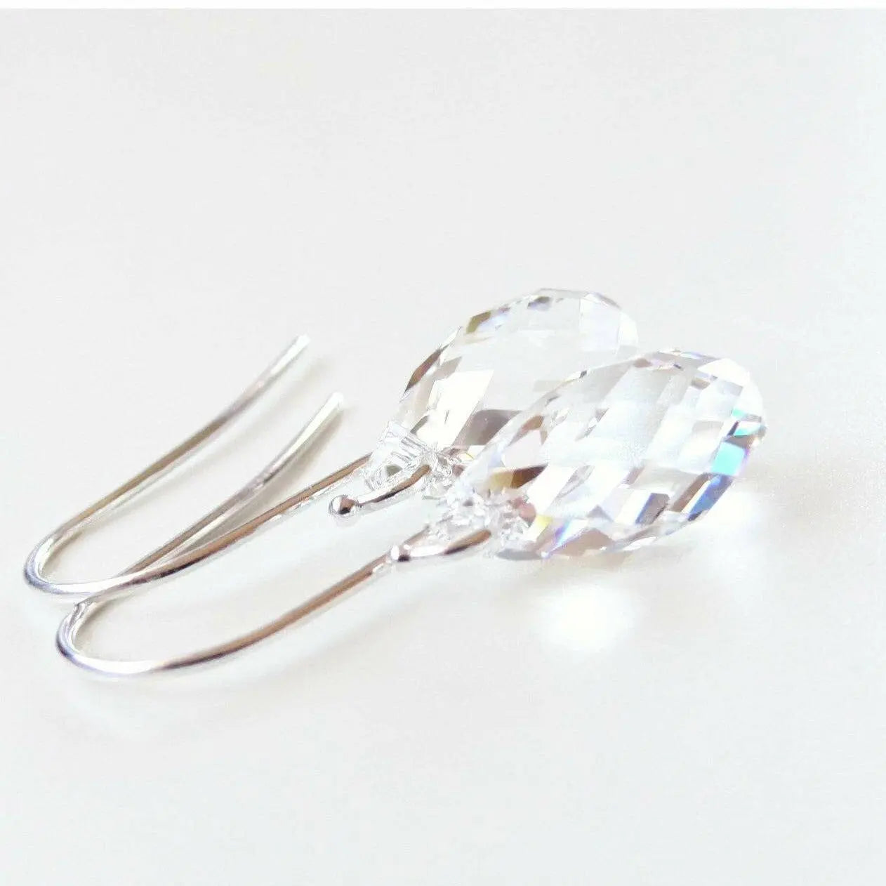 Clear crystal teardrop earrings LoveYourBling