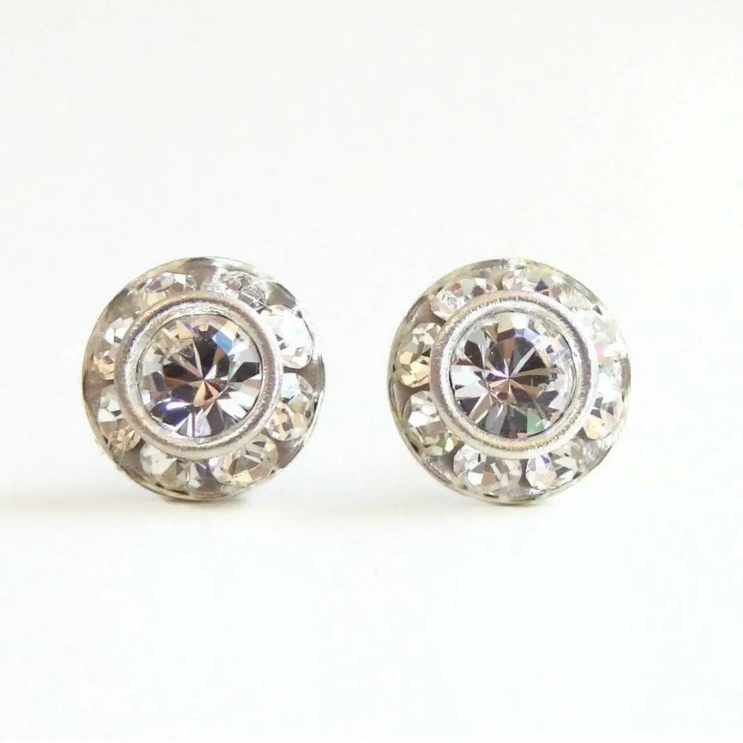 Clear crystal stud earrings LoveYourBling