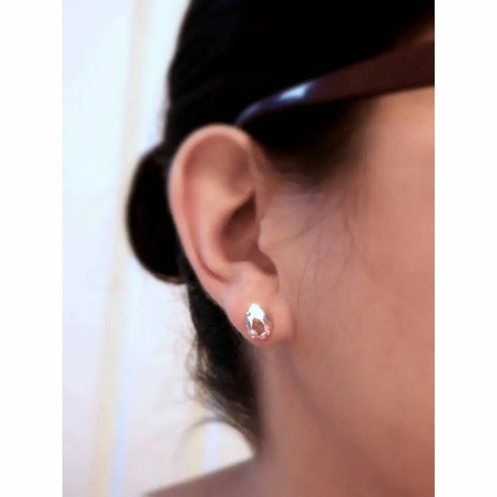 Rose gold earrings with rose ab Swarovski crystals LoveYourBling