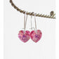 Pink Heart Crystal Earrings