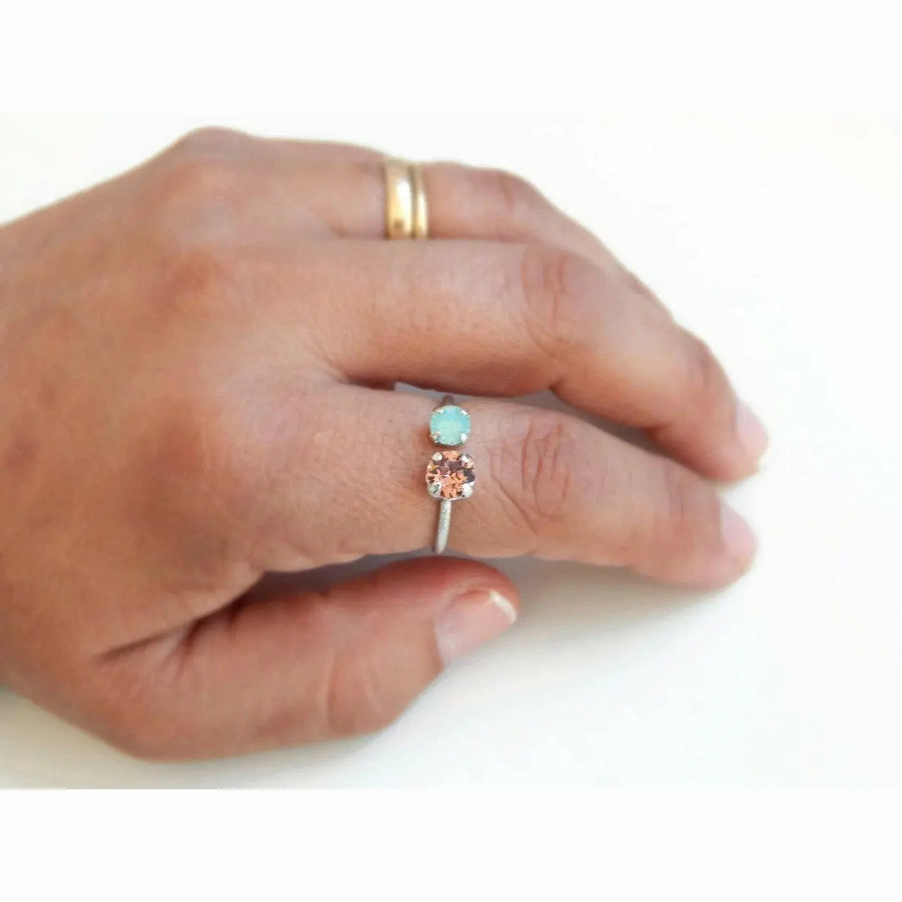 Open ring crystal ring LoveYourBling