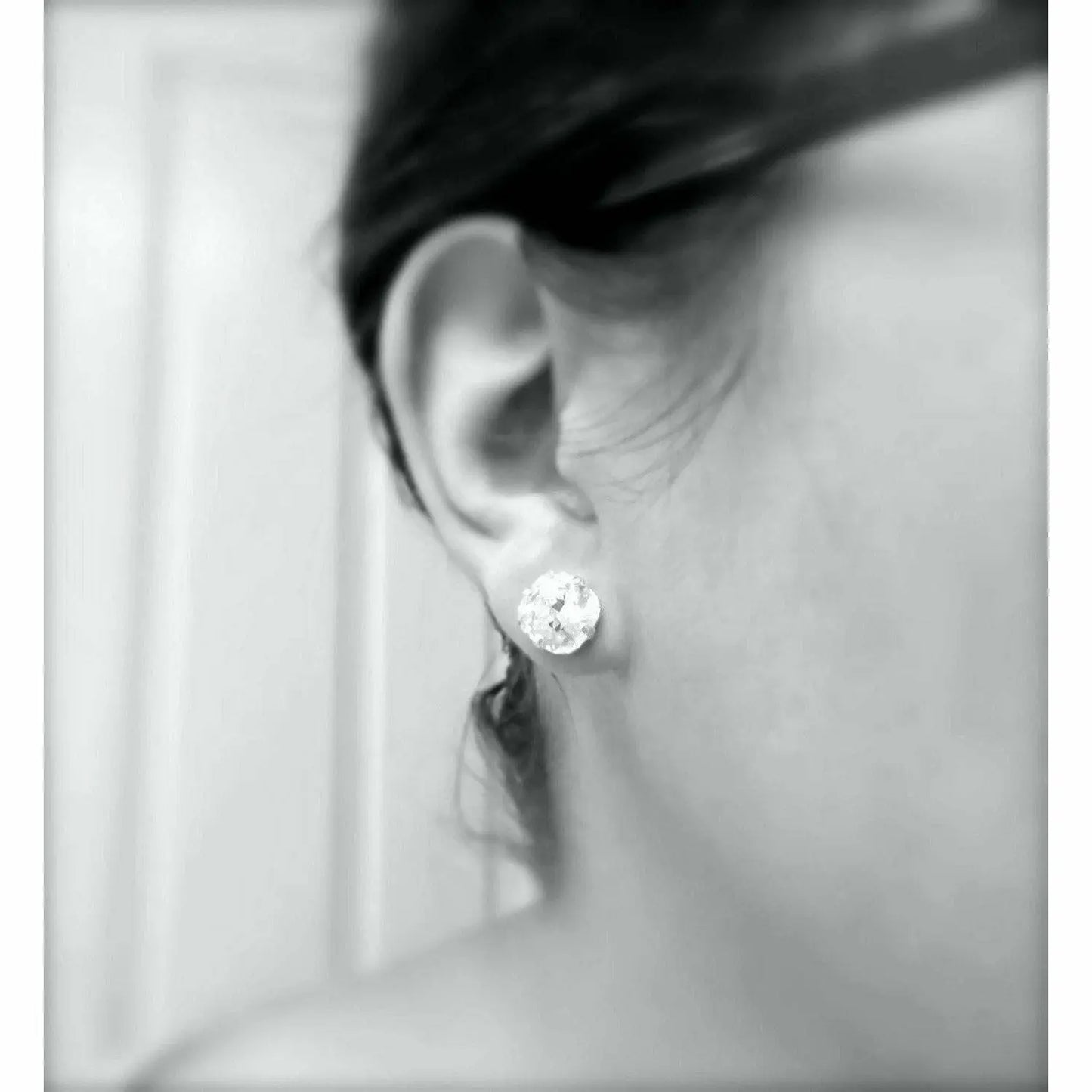 Burgundy stud crystal earrings LoveYourBling