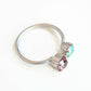 Open ring crystal ring