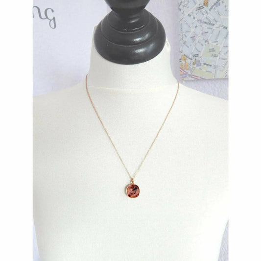 Blush crystal and rose gold necklace LoveYourBling