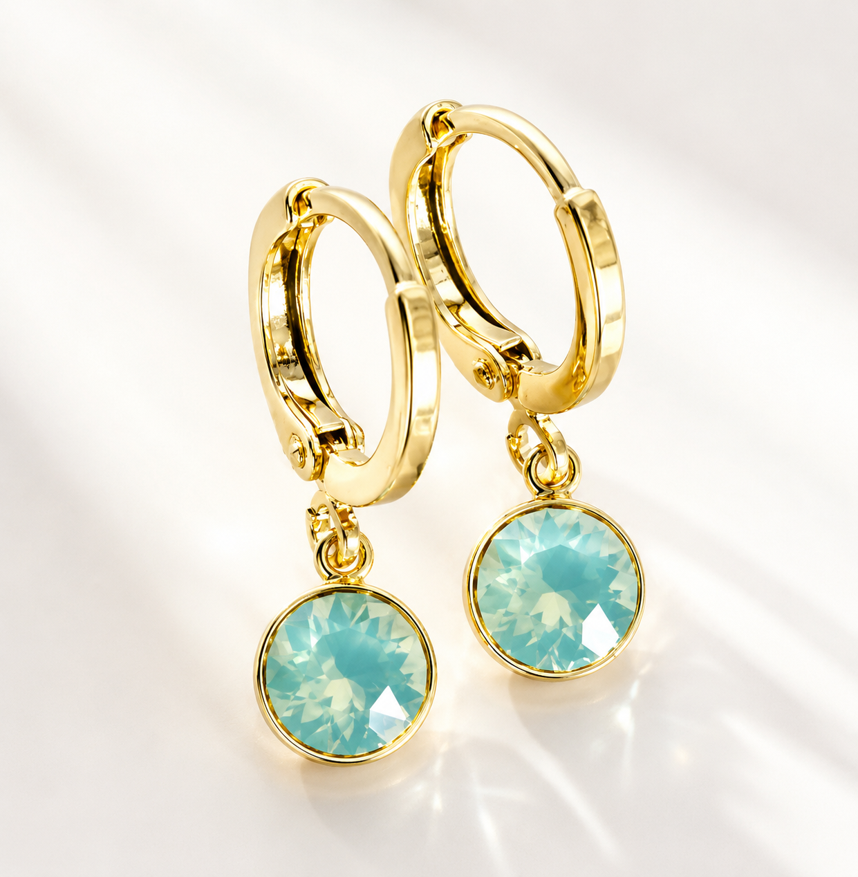 Boucles d'oreilles créoles étoile de mer dorées