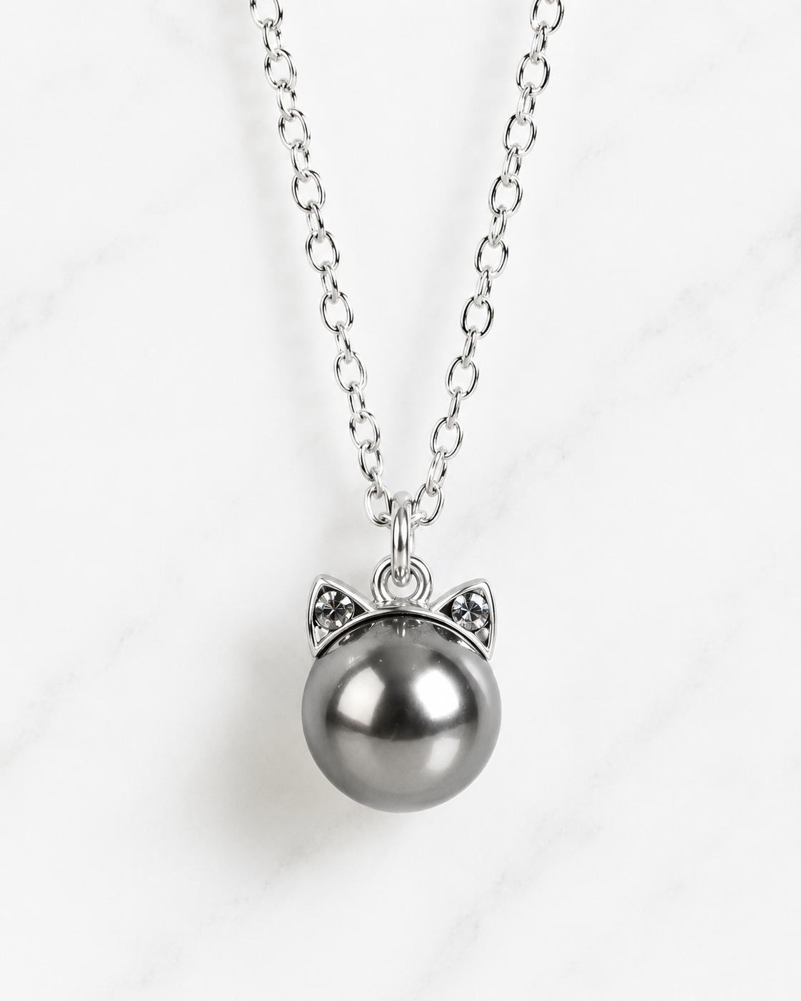 Collar gato perla negra