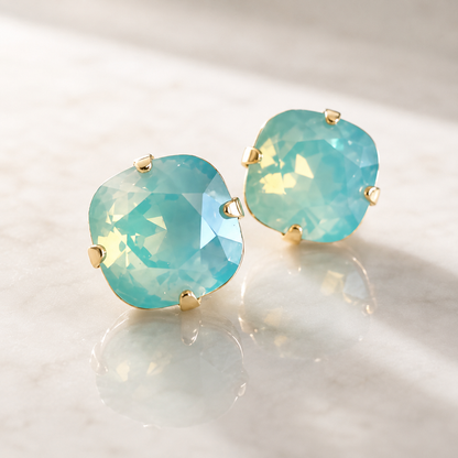 Pacific opal crystal post earring