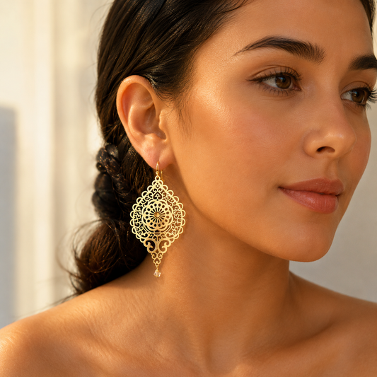 Filigree earrings boho earrings