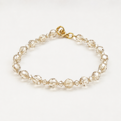 Pulsera cristal sombra dorada