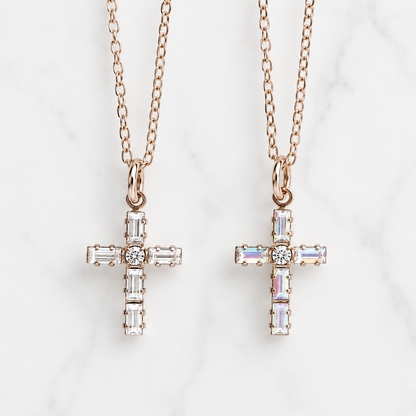 Crystal cross necklace