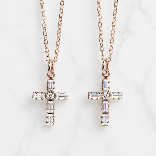 Crystal cross necklace