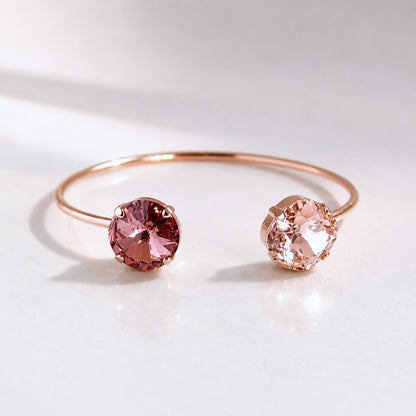 Blush and rose gold open cuff bracelet