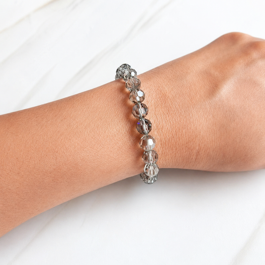 Silver crystal bracelet