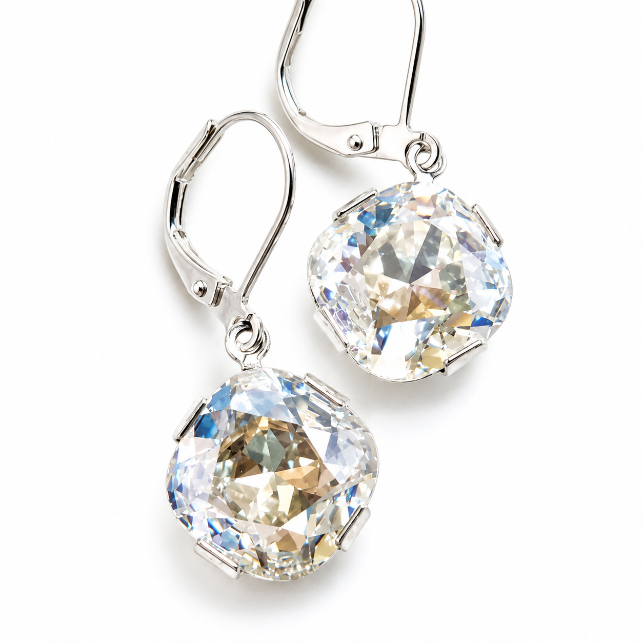 Pendientes colgantes de cristal de luz de luna