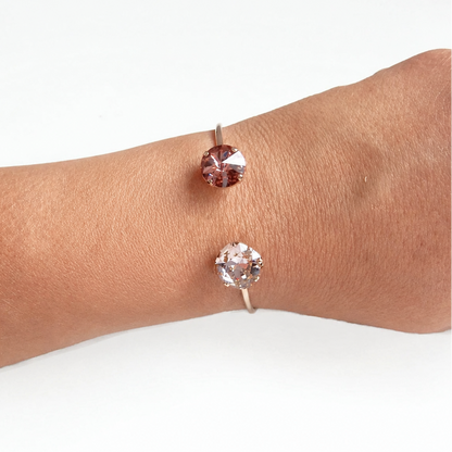 Blush and rose gold open cuff bracelet