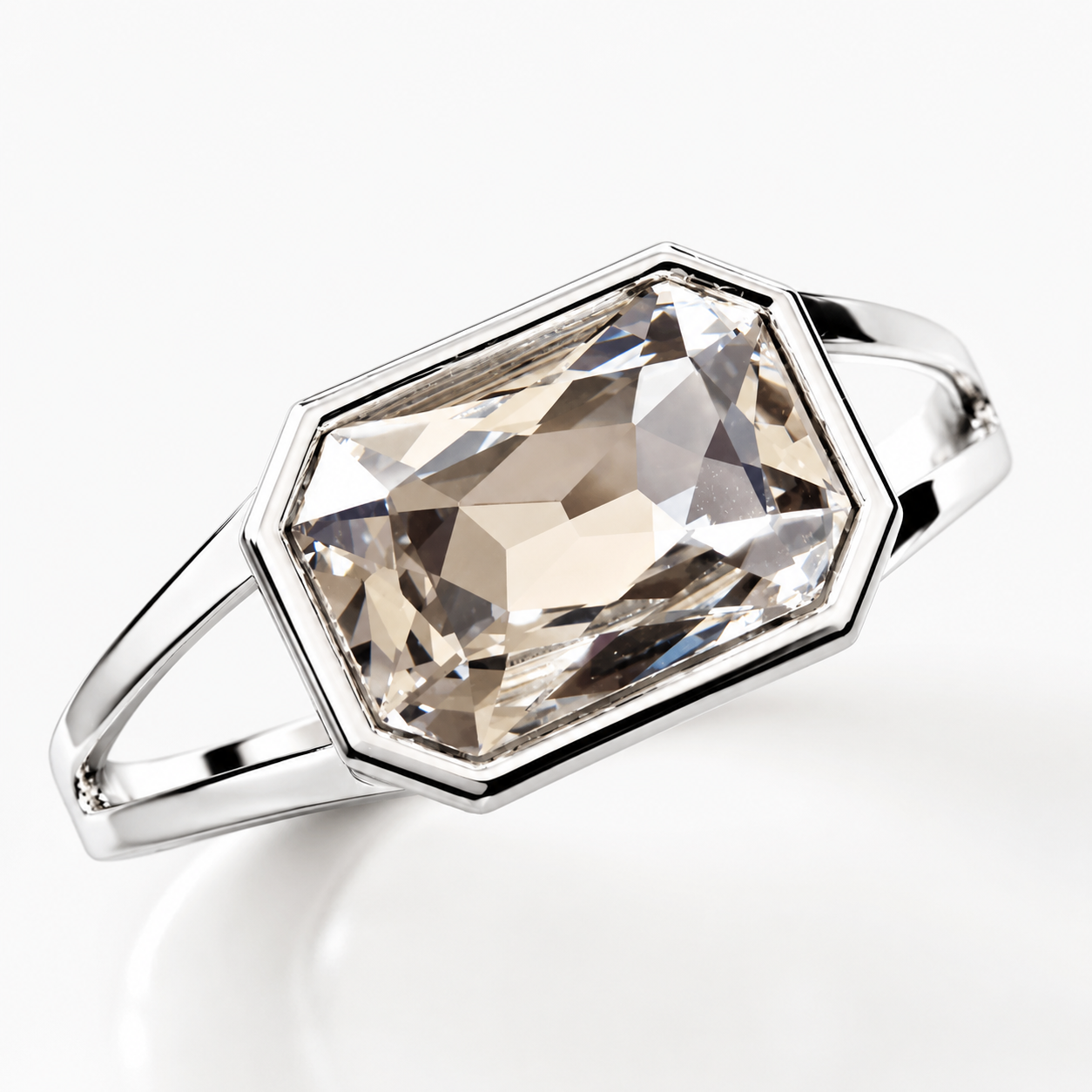 Brazalete de cristal transparente