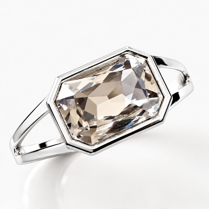 Brazalete de cristal transparente