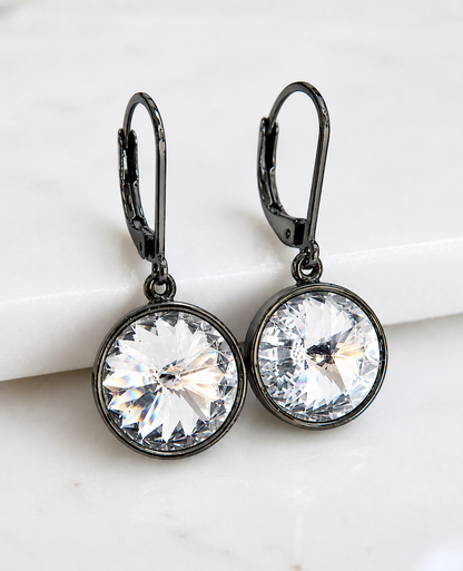 Boucles d'oreilles en métal et cristal Rivoli
