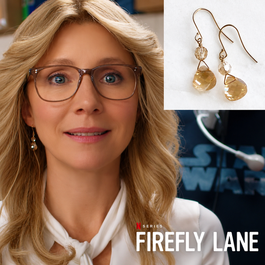 Gold crystal briolette earrings