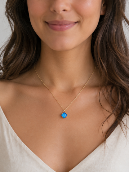 Blue Opal Crystal Pendant